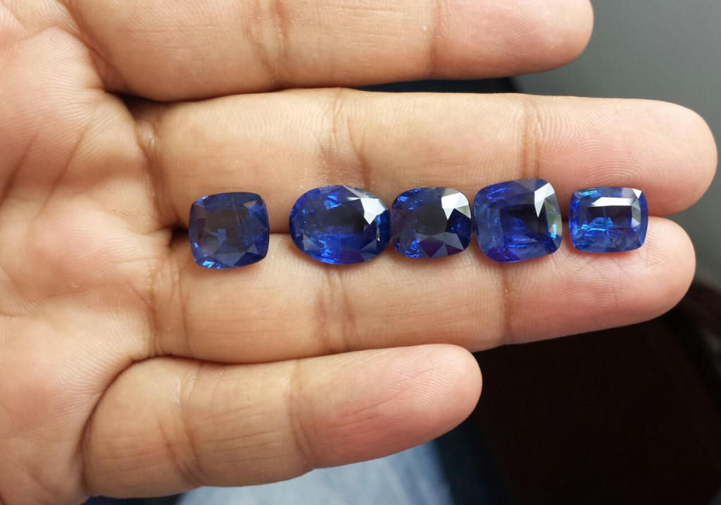 Blue Sapphires in Oval and Cushion Shape