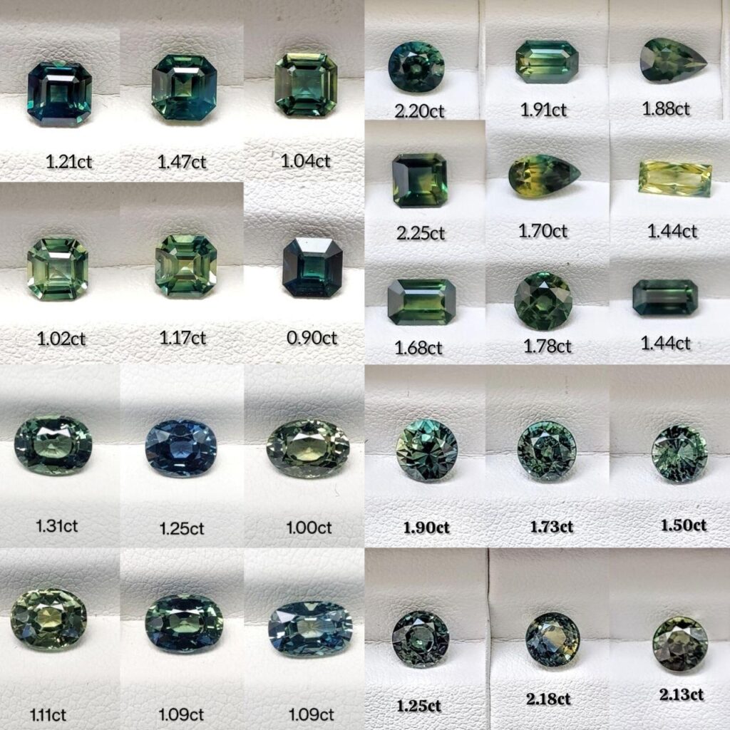 Green-Teal-Parti Sapphires