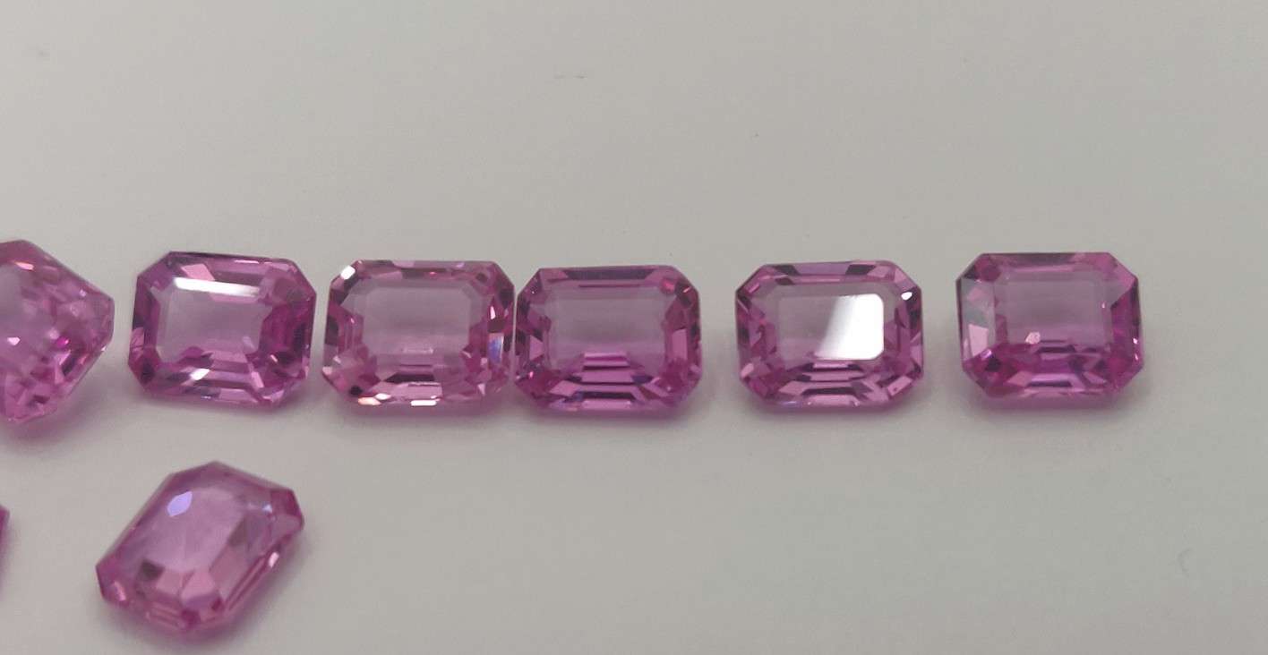 Caliberated 6x5 Octagon Pink sapphires bracelet