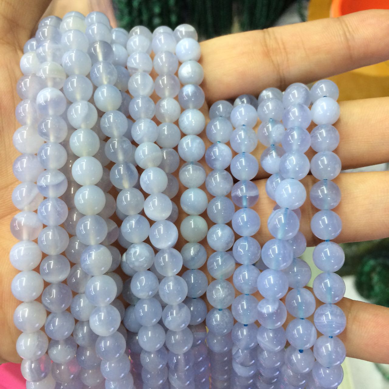Chalcedony beads