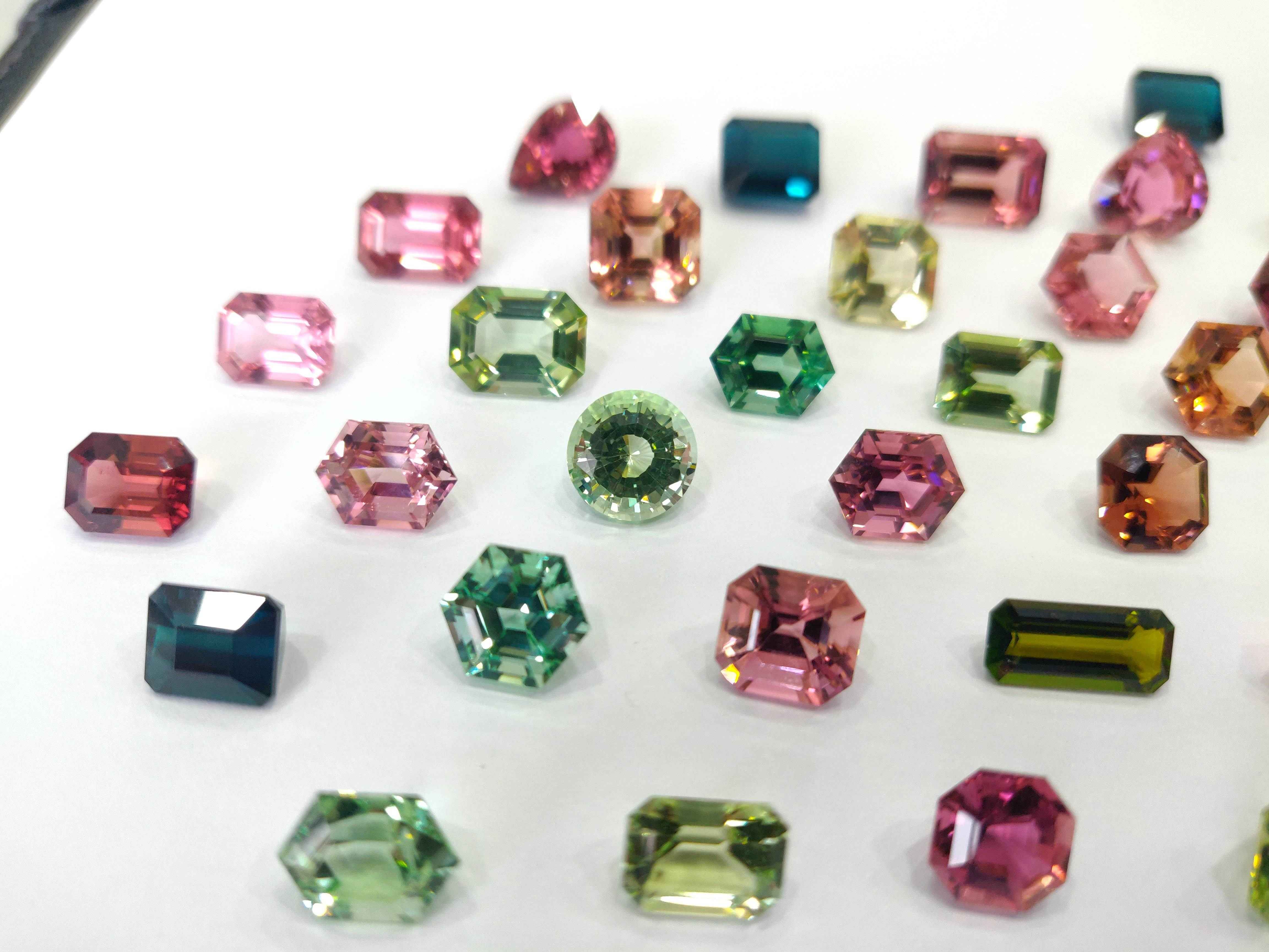 Different Colors of Tourmalines