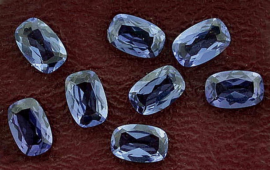 Loose Tanzanite stones in light, medium and vivid color