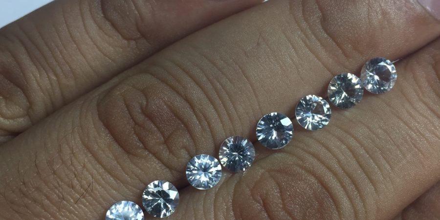 White sapphire Diamond cut