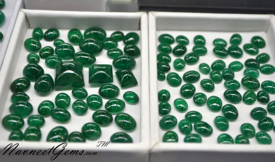 Emerald Cabochons of various sizes
