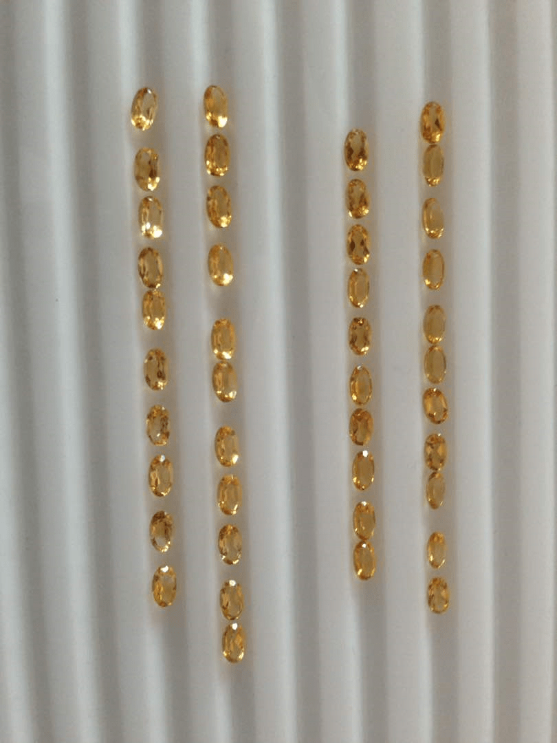 small sizes ovals 2 shades are medium yellow and orange yellow