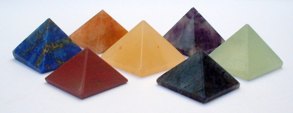 Semi precious stones pyramids
