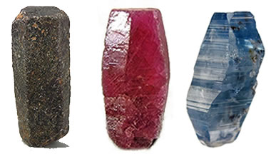 corundum crystals