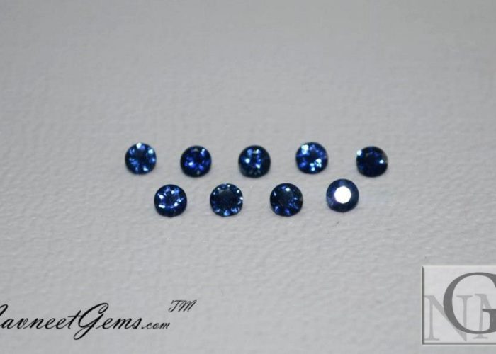 round blue sapphire 2mm, 3mm, 4mm, 5mm and 6mm