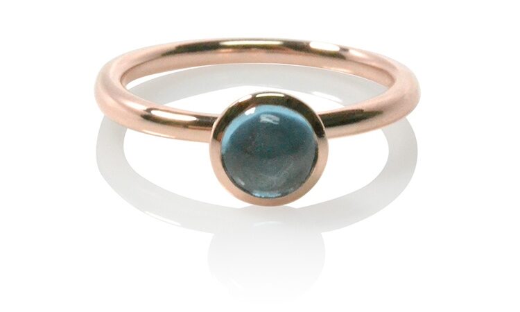 a purely handcrafted ring. Grey Labradorite Gemstone embedded in brass metal