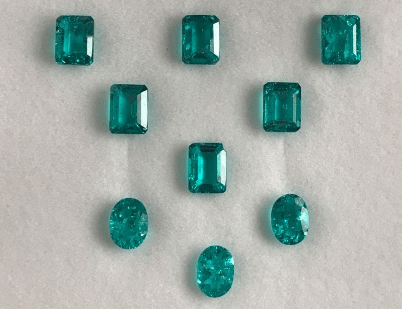 Pear 7x5mm Tourmaline Paraiba greenish #120 Lab Created Loose Gemstone SIAMITE