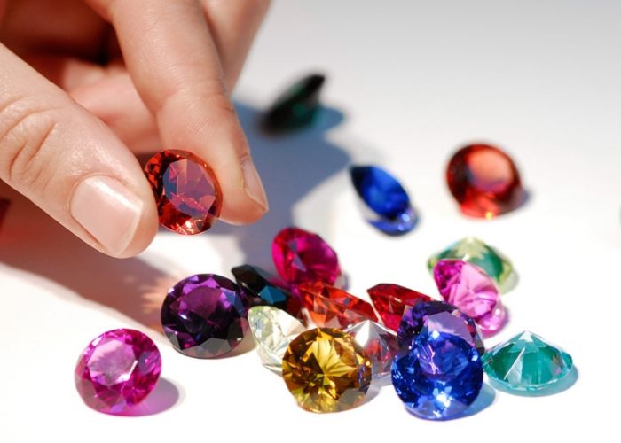 sorting gemstones