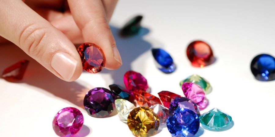 sorting gemstones