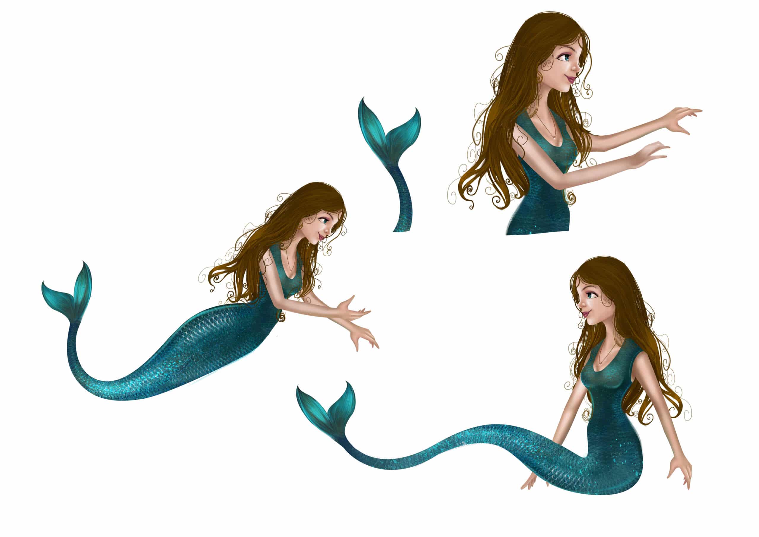 Sapphire - Mermaid Poses