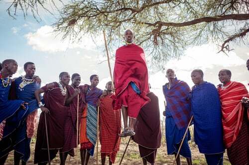 Maasai tribesmen, Tanzania. 