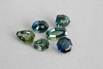 A parcel of parti sapphire 1 carat Size