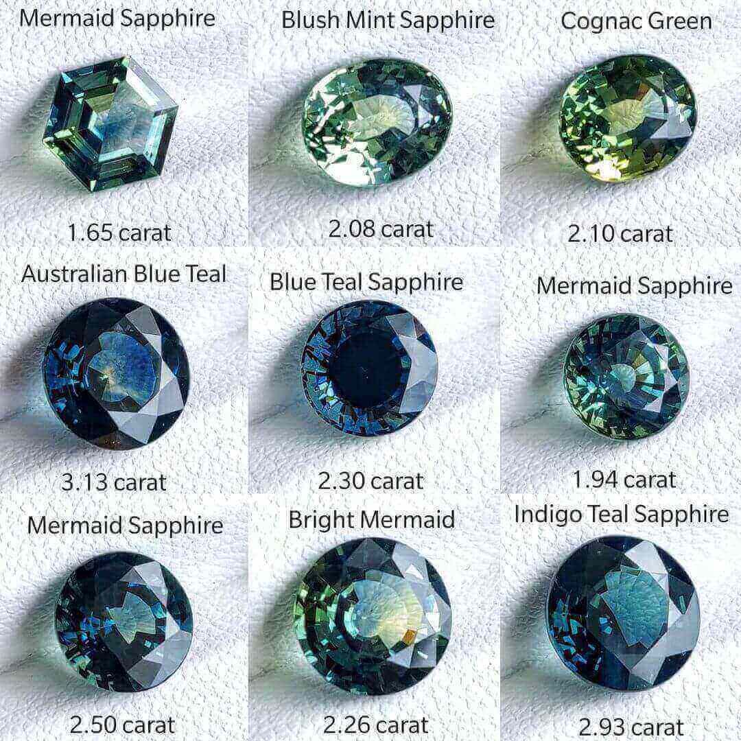 Mermaid and Teal Sapphire lot