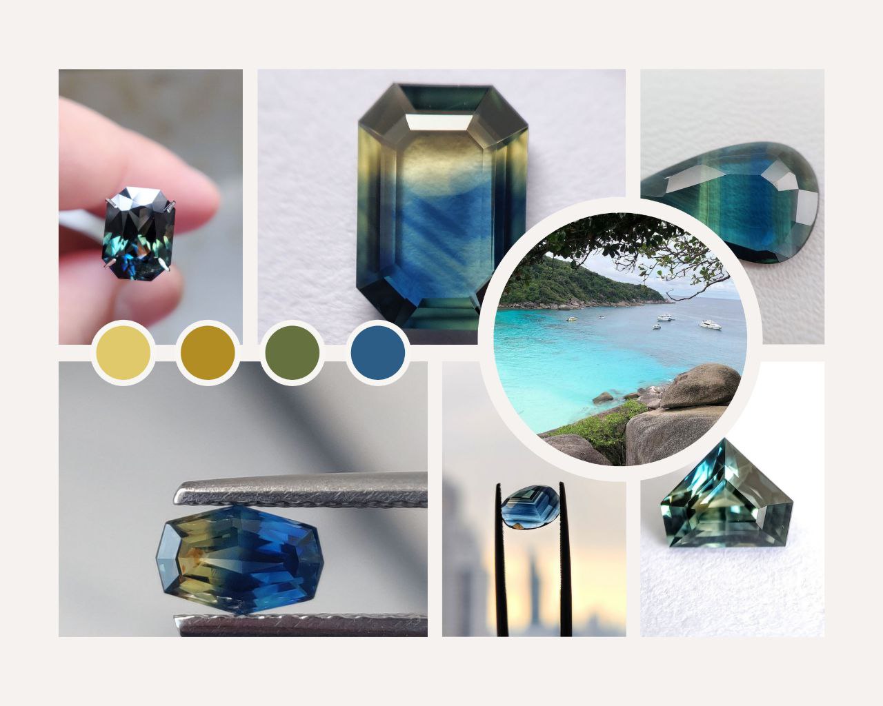Range of Australian sapphires – Teal, mermaid, parti, bicolored sapphires