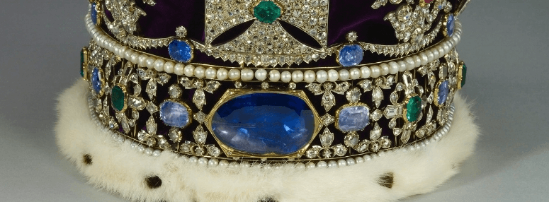 The gigantic Stuart Sapphire found a spot on the royal crown
