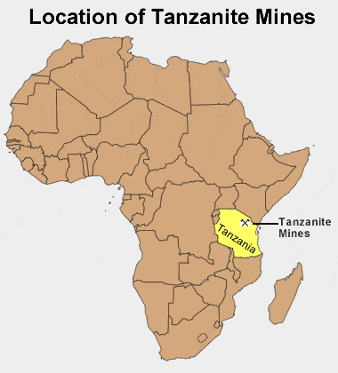 The only commercial source of Tanzanites is Merelani, Tanzania